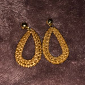 Never worn jcrew rattan earrings